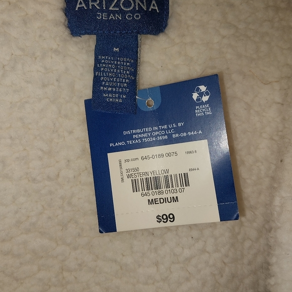 Arizona Jean company puffer coat Western yellow size medium - Picture 5 of 7